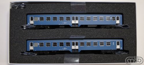 MTB 50002S Személykocsi-pár, négytengelyes Bhv sorozat, 2. osztály, psz: 391 / 722, MÁV (E5) (H0)