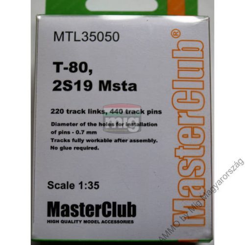 MTL-35050 Fém Lánctalp T-80, 2C19 Msta