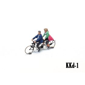   Magnorail KKd-1 Mozgó tandemkerékpárosok, férfi és nő (H0) - Kész modell