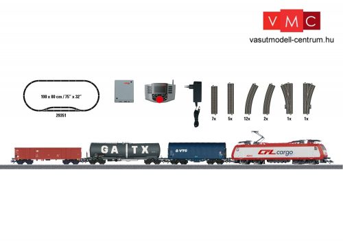 Märklin 29351 Digitális kezdőkészlet: Villanymozdony Serie 4000, Benelux tehervonattal (E6) (H0) - C-Gleis pálya, Mobile Station vezérlés - AC