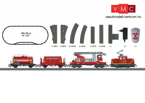 Märklin 29752 Märklin Start up kezdőkészlet: Villanymozdony tűzoltó vonattal - Feuerwehr,