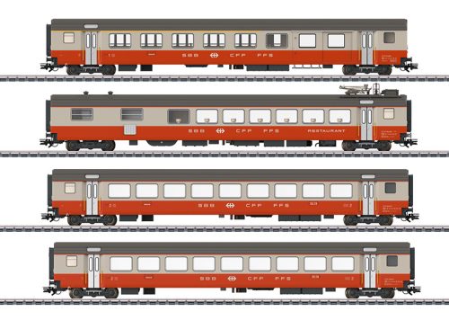 Märklin 42190 Személykocsi-készlet, 4-részes négytengelyes EW III, Swiss Express, SBB (E4) (H0) - AC