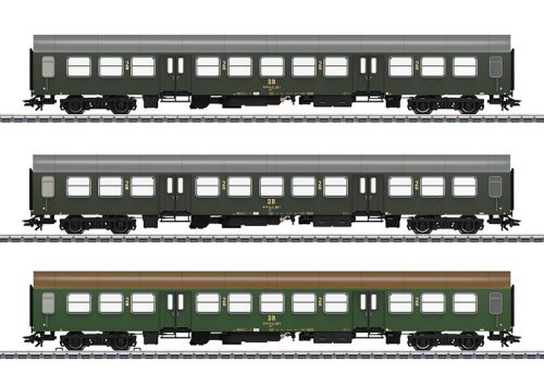 Märklin 42580 Személykocsi-készlet, 3-részes négytengelyes Halberstadt típus, 2 osztály, DR (E4) (H0) - AC