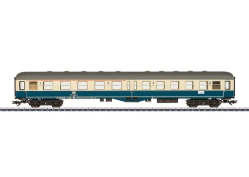 Märklin 43127 Személykocsi, négytengelyes középajtós ABylb 411, 1./2. osztály, óceánkék/bézs, DB (E4) (H0) - AC