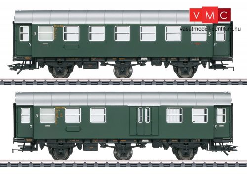Märklin 43195 Személykocsi-pár, háromtengelyes Umbauwagen, 3. osztály és 3. osztály/poggyász, DB (E3) (H0) - AC - belső világítással
