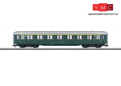 Märklin 43212 Személykocsi, négytengelyes Schürzenwagen, 1. osztály, fenyőzöld, ÖBB (E4