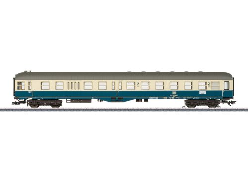 Märklin 43337 Vezérlőkocsi, négytengelyes középajtós BDylf 457, 2. osztály, óceánkék/bézs, DB (E4) (H0) - AC