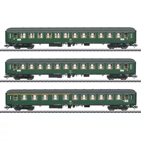   Märklin 43936 Személykocsi-készlet, 3-részes négytengelyes UIC-X, zöld, DB (E4) (H0) - AC