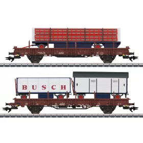   Märklin 45042 Rakoncás teherkocsi-pár, Zirkus Busch, DR (E4) (H0) - AC