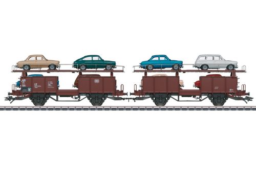 Märklin 46129 Autószállító teherkocsi-pár, Laaes 541, VW személyautókkal, DB (H0) (E4) 