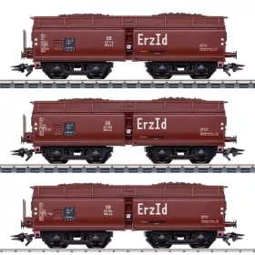   Märklin 46221 Önürítős négytengelyes teherkocsi-készlet, 3-részes Erz ID, vasérc rakománnyal, DB (E3) (H0) - AC