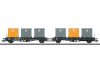 Märklin 46663 Konténerszállító teherkocsi-pár, Laabs, VW gyári szállítókonténerekkel, DB (E4) (H0) - AC