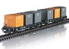 Märklin 46663 Konténerszállító teherkocsi-pár, Laabs, VW gyári szállítókonténerekkel, DB (E4) (H0) - AC