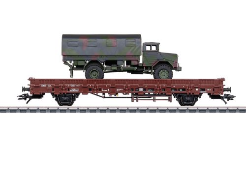 Märklin 46928 Rakoncás teherkocsi, Kbs 443, katonai jármű rakománnyal, DB (E4) (H0) - AC