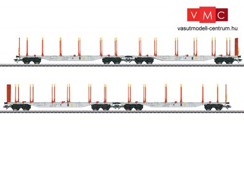 Märklin 47067 Rakoncás négytengelyes teherkocsi-készlet, 4-részes KLV, SJ (E6) (H0) - AC