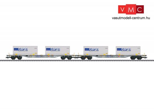 Märklin 47096 Konténerszállító négytengelyes teherkocsi-pár, Sgnss, cserefelépítményekkel - Cargo / Domino, SBB Cargo (E6) (H0) - AC