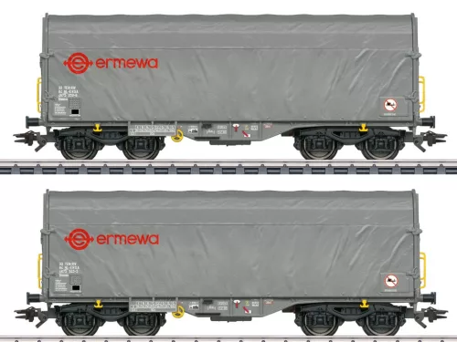 Märklin 47230 Ponyvás négytengelyes teherkocsi-pár, Shimmns, Ermewa (E6) (H0) - AC