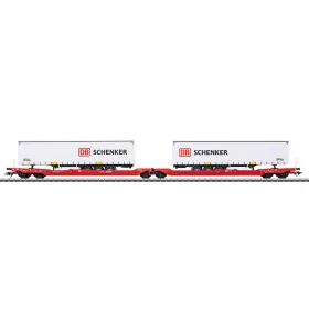   Märklin 47470 Iker-zsebeskocsi, Sdggmrss 738 (T3000e), DB-Schenker félpótkocsikkal, DB-AG (E6) (H0) - AC