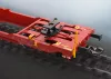Märklin 47475 Iker-zsebeskocsi, Sdggmrss 738 (T3000e), Planzer félpótkocsikkal, HUPAC (E6) (H0) - AC