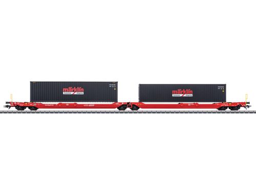 Märklin 47478 Iker-zsebeskocsi, Sdggmrss 738 (T3000e), Märklin konténerekkel, DB-AG (E6) (H0) - AC