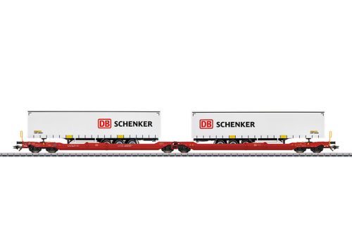 Märklin 47480 Iker-zsebeskocsi, Sdggmrss 738 (T3000e), DB Schenker félpótkocsikkal, DB-AG (E6) (H0) - AC
