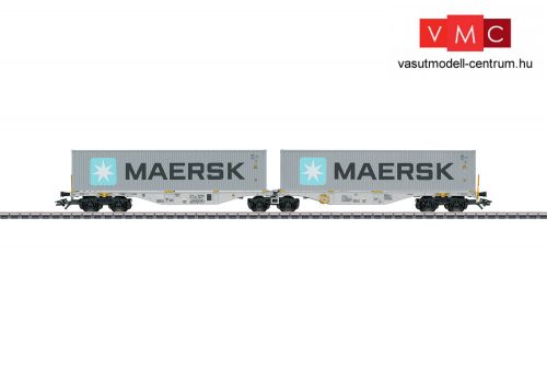 Märklin 47803 Konténerszállító iker-teherkocsi, Sggrss, 2 db MAERSK konténerrel, D-BTSK (