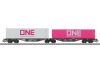 Märklin 47814 Konténerszállító iker-teherkocsi, Sggrss 80, High-Cube konténerrel ONE, RailReLease (E6) (H0) - AC
