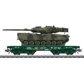   Märklin 48871 Pőrekocsi, négytengelyes Rlmmps 650, Leopard 2A6 harckocsival, DB-AG (E6) (H0) - AC