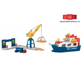   Märklin 72223 My World teherhajó kikötővel és konténerszállító kamionnal