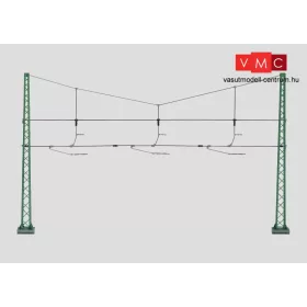   Märklin 74131 Állomási sodronyköteles tartóoszlop felsővezetékhez, három vágány fölé (H0)