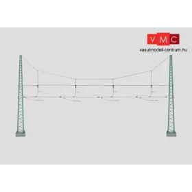Märklin 74132 Állomási sodronyköteles tartóoszlop felsővezetékhez, négy vágány fölé