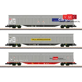   Märklin 82418 Eltolható oldalfalú négytengelyes teherkocsi-készlet, 3-részes 2x Habbiillnss, 1x Habbiins, SBB/ÖBB/Privát (E6) (Z)