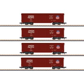 Märklin 82497 Amerikai fedett teherkocsi-készlet, 4-részes Union Pacific (E3) (Z)