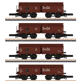   Märklin 82710 Önürítős négytengelyes teherkocsi-készlet, 4-részes OOtz 44, DB (E3) (Z)