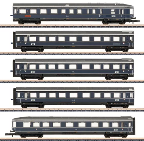 Märklin 87615 Személykocsi-készlet, 5-részes négytengelyes Blauer Enzian, DB (E3) (Z)