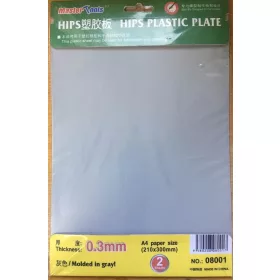 Master Tools 08001 HIPS 0,3mm plastic sheet(210mmx300mmx2pc