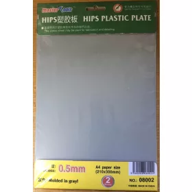 Master Tools 08002 HIPS 0,5mm plastic sheet(210mmx300mmx2pc