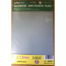 Master Tools 08003 HIPS 1,0mm plastic sheet(210mmx300mmx2pc