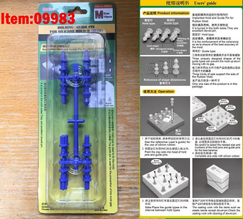 Master Tools 09983 Holding/Guide pin for silicone mould-M (Blue)