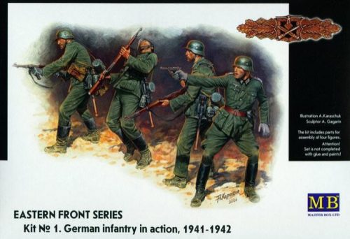 Master Box 3522 Eastern Front Series Kit No. 1 German infantry in action 1941-1942 1/35  figura makett