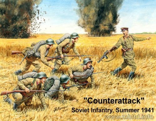 Master Box 3563 Counterattack Soviet infantry, summer 1941 1/35 figura makett
