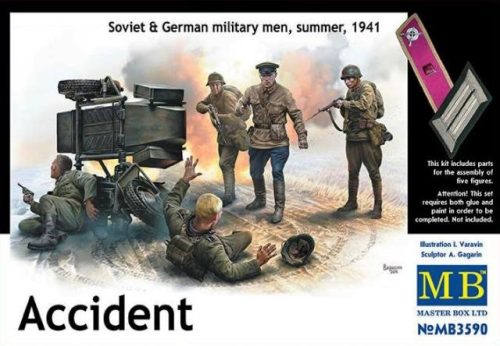 Master Box 3590 Accident. Soviet & German military men, summer 1941 1/35 figura makett