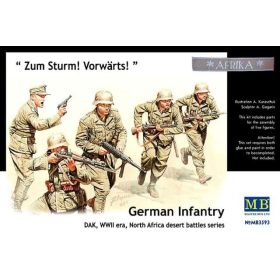   Master Box 3593 German Infantry DAK, WWII era, North Africa desert battles series 1/35 figura makett
