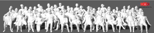 Merten H0 4001 Ülő emberek (60 db) - festetlen figurakészlet (H0)