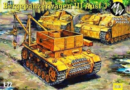 Military Wheels 7255 German Bergepanzerwagen III Ausf.J 1/72 harcjármű makett