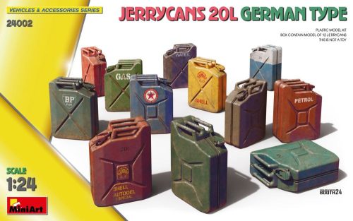 MiniArt 24002 1:24 Jerrycans 20L German Type (1/24) Kannák, Hordó makett