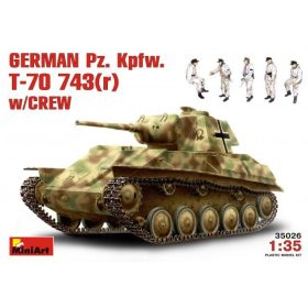   MiniArt 35026 German Pz.Kpfw. T-70 743(r) w/CREW 1/35 harckocsi makett