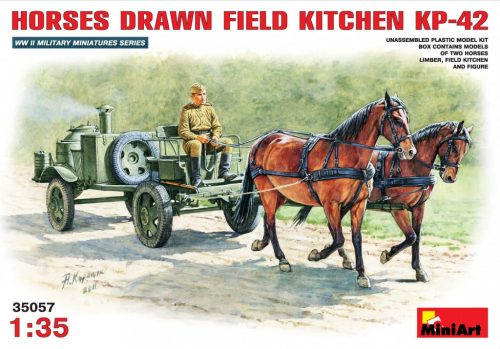 MiniArt 35057 Horses Drawn Field Kitchen KP-42 (1/35) Lovaskocsi makett