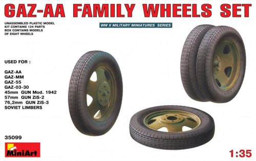 MiniArt 35099 GAZ-AA Family Wheels set (1/35) Kerék makett