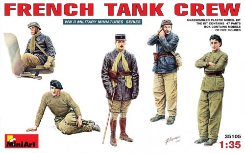 MiniArt 35105 French Tank Crew (1/35) Katonai figura makett